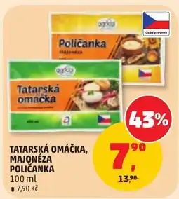 Penny Market Tatarská omáčka, majonéza poličanka nabídka
