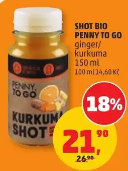 Penny Market Penny to go kurkuma shot nabídka