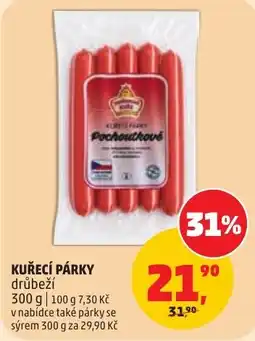Penny Market Kuřecí párky drůbeží nabídka