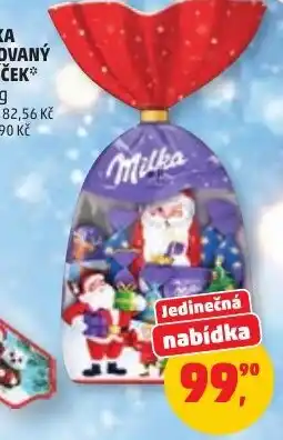 Penny Market Milka vánoční čokoládový pytlík nabídka