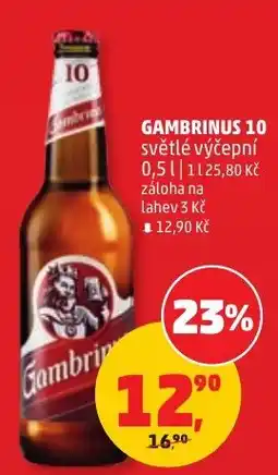 Penny Market Gambrinus 10 světlé výčepní nabídka