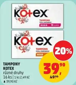 Penny Market Kotex tampony nabídka
