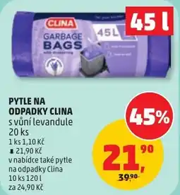 Penny Market Clina ptyle na odpadky s vůní levandule nabídka
