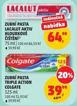 Penny Market Lacalut aktiv zubní pasta hloubkové čištění nabídka