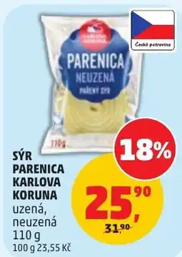 Penny Market Parenica sýr karlova koruna uzená, neuzená nabídka