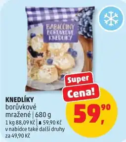Penny Market Bariciny borůvkové knedlíky nabídka