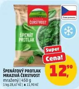 Penny Market Mrazivá čerstvost špenát protlak nabídka