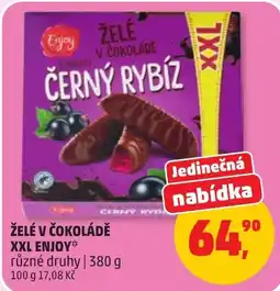 Penny Market Enjoy želé v čokoládě černý rybíz nabídka