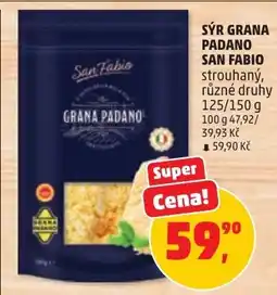 Penny Market San Fabio sýr grana padano nabídka