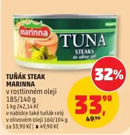 Penny Market Marinna tuňák steak nabídka
