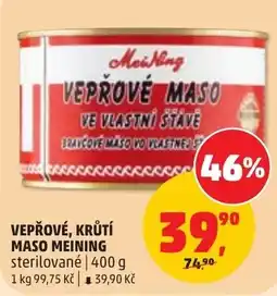 Penny Market Meinling vepřové maso ve vlastní stávě nabídka