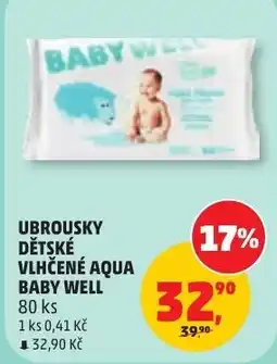 Penny Market Baby Well ubrousky dětské vlhčené aqua nabídka