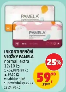 Penny Market Pamela inkontinenční vložky nabídka
