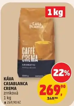 Penny Market Casa Blanca káva crema zrnková nabídka