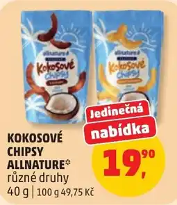 Penny Market Allnature kokosové chipsy nabídka