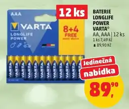 Penny Market Varta baterie longlife power nabídka