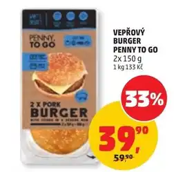 Penny Market Penny to go vepřový burger nabídka