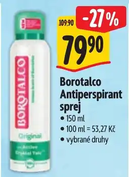 Albert Borotalco Antiperspirant sprej nabídka