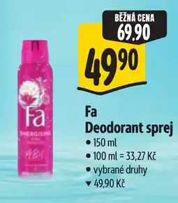 Albert Fa Deodorant sprej nabídka