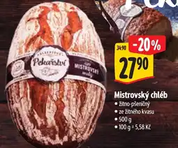Albert Pekařství Mistrovský chléb nabídka