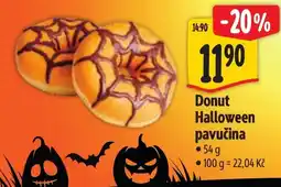 Albert Donut Halloween pavučina nabídka