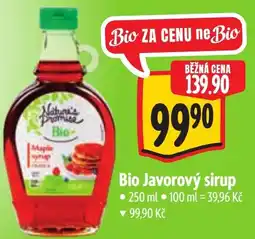 Albert Nature's Promise Bio Javorový sirup nabídka