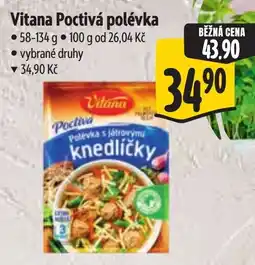 Albert Vitana Poctivá polévka nabídka