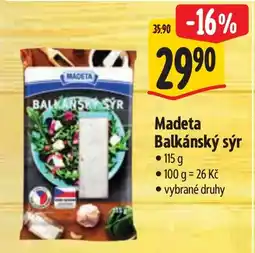 Albert Madeta Balkánský sýr nabídka