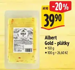 Albert Albert Gold - plátky nabídka