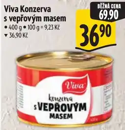 Albert Viva konzerva s vepřovým masem nabídka
