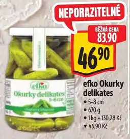 Albert efko Okurky delikates nabídka