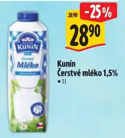 Albert Kunín Čerstvé mléko 1,5% nabídka