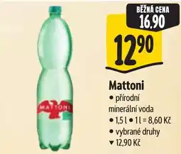 Albert Mattoni přírodní minerální voda nabídka