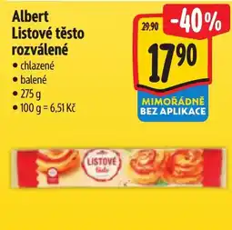 Albert Albert listové těsto rozválené nabídka