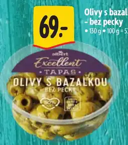 Albert Albert excellent tapas olivy s bazalkou bez pecky nabídka