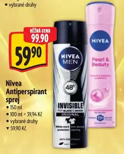 Albert Nivea Antiperspirant sprej nabídka