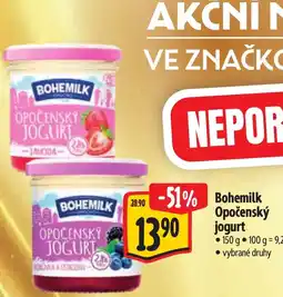 Albert Bohemilk Opočenský jogurt nabídka
