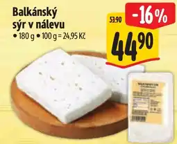 Albert Balkánský sýr v nálevu nabídka