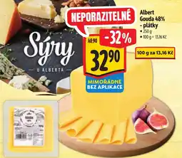 Albert Albert Gouda 48% - plátky nabídka