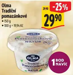 Albert Olma tradiční pomazánkové nabídka