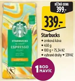 Albert Starbucks zrnková káva nabídka