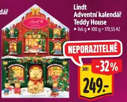Albert Lindt Adventní kalendář Teddy House nabídka