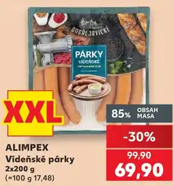 Kaufland Alimpex vídeňské párky nabídka