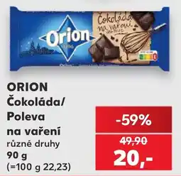 Kaufland Orion čokoláda/poleva na vaření nabídka