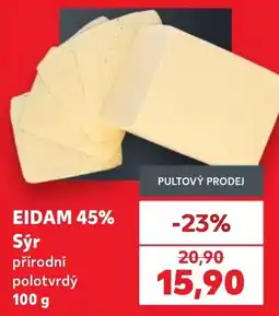 Kaufland Eidam sýr přírodní polotvrdý nabídka