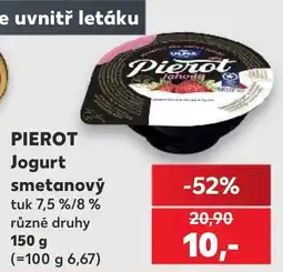 Kaufland Pierot jogurt smetanový nabídka