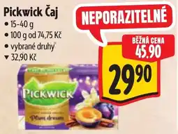 Albert Pickwick Čaj nabídka