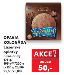 Kaufland Opavia kolonáda lázenské oplatky nabídka