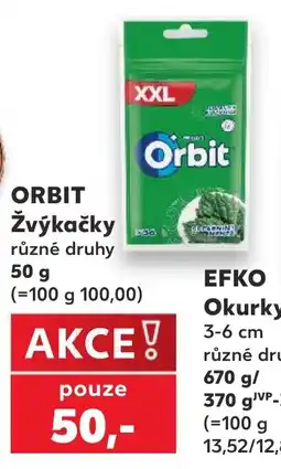 Kaufland Orbit žvýkačky různé druhy nabídka