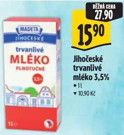 Albert Madeta jihočeské trvanlivé mléko nabídka